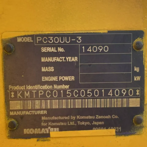 Komatsu PC30UU-3 14090 Import Ex.Japan - Gambar 26