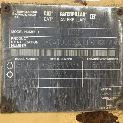 CAT D3G 5XK37303 Import Ex.Japan - Gambar 5
