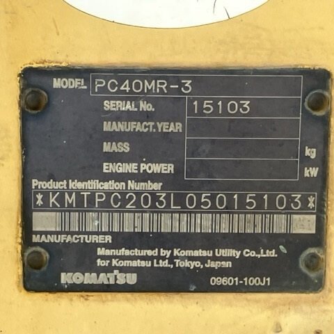 Komatsu PC40MR-3 15103 Import Ex.Japan - Gambar 6
