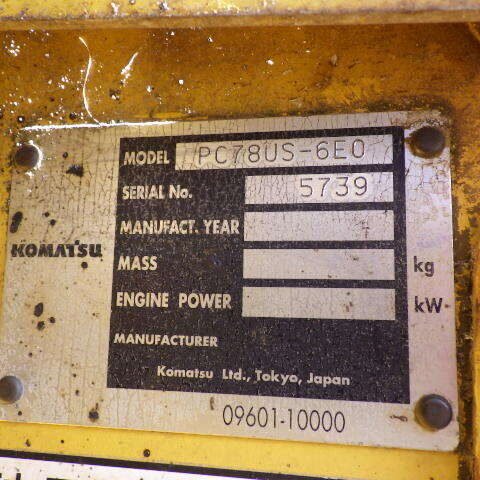 Komatsu PC78US-6EO 5739 Import Ex.Japan - Gambar 5