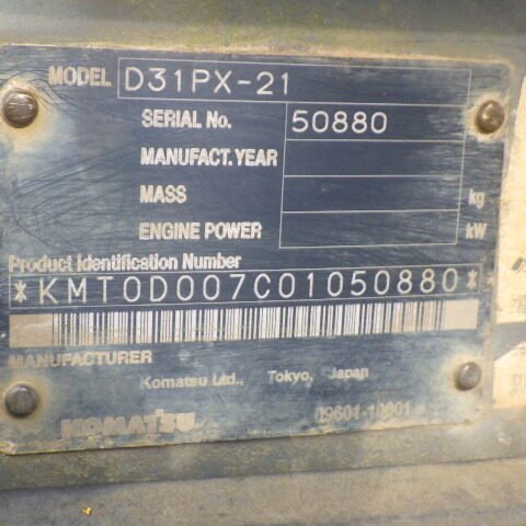 Komatsu D31PX-21 50880 Import Ex.Japan - Gambar 5