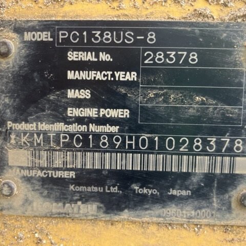 Komatsu PC138US-8 28378 Import Ex.Japan - Gambar 5