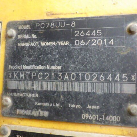 Komatsu PC78UU-8 26445 Import Ex.Japan - Gambar 5