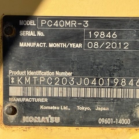 Komatsu PC40MR-3 19846 Import Ex.Japan - Gambar 5