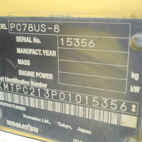 Komatsu PC78US-8 15356 Import Ex.Japan - Gambar 8