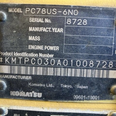 Komatsu PC78US-6N0 8728 Import Ex.Japan - Gambar 5