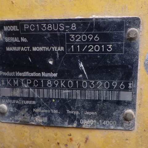 Komatsu PC138US-8 32096 Import Ex.Japan - Gambar 5