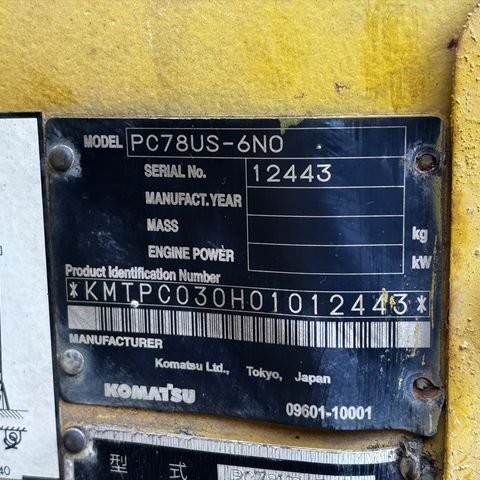 Komatsu PC78US-6N0 12443 Import Ex.Japan - Gambar 5