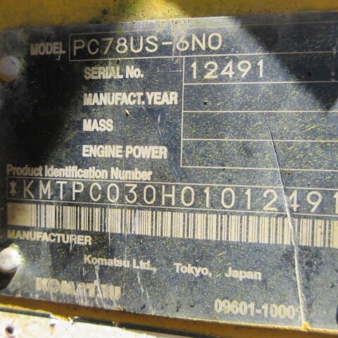 Komatsu PC78US-6N0 12491 Import Ex.Japan - Gambar 5