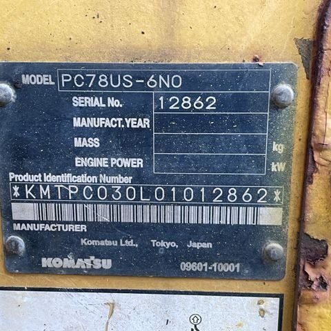 Komatsu PC78US-6N0 12862 Import Ex.Japan - Gambar 5