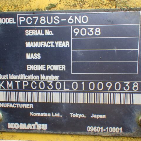 Komatsu PC78US-6N0 9038 Import Ex.Japan - Gambar 5