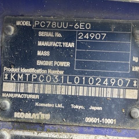 Komatsu PC78UU-6EO 24907 Import Ex.Japan - Gambar 5