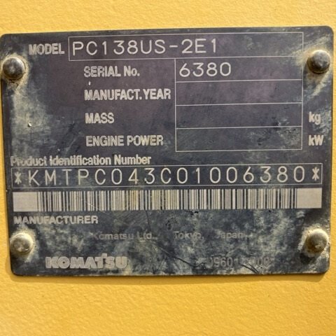 Komatsu PC138US-2E1 6380 Import Ex.Japan - Gambar 5