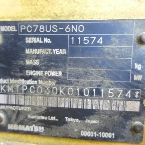 Komatsu PC78US-6N0 11574 Import Ex.Japan - Gambar 5