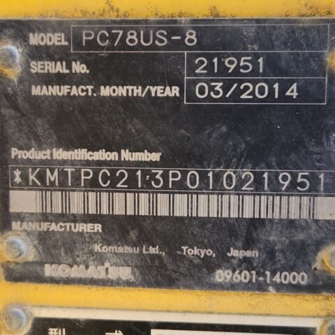 Komatsu PC78US-8 21951 Import Ex.Japan - Gambar 5